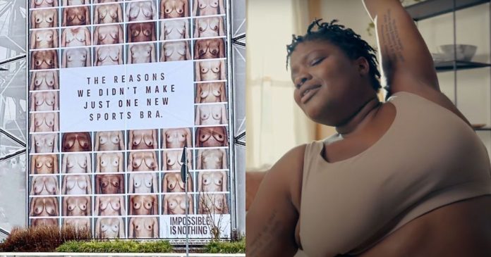 Adidas celebrates diversity in a new campaign with proudly 25 pairs of breasts

