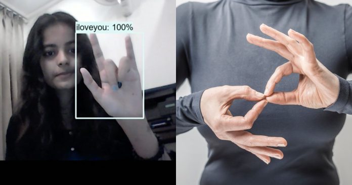 She created an artificial intelligence to translate words from sign language live

