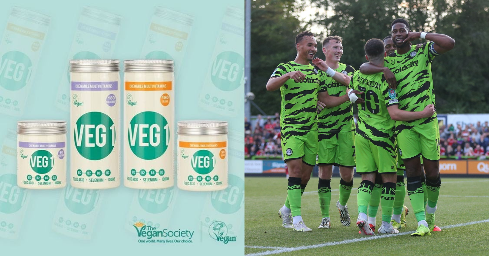 VEG1 becomes the official sponsor of the world's first 100% vegan football club
