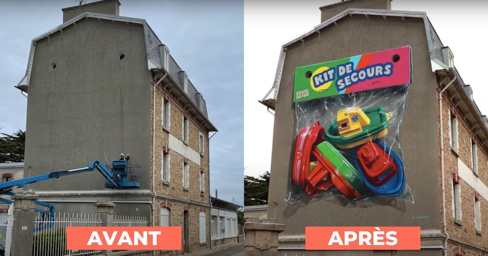 VIDEO.  Finistère: this beautiful trompe-l'oeil was voted the most beautiful fresco of the year