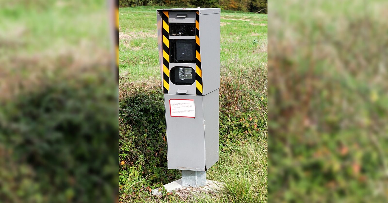 He builds a fake radar to slow the cars in front of his house