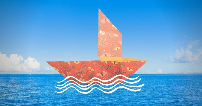 Here's an origami boat to introduce your kids to the art of folding

