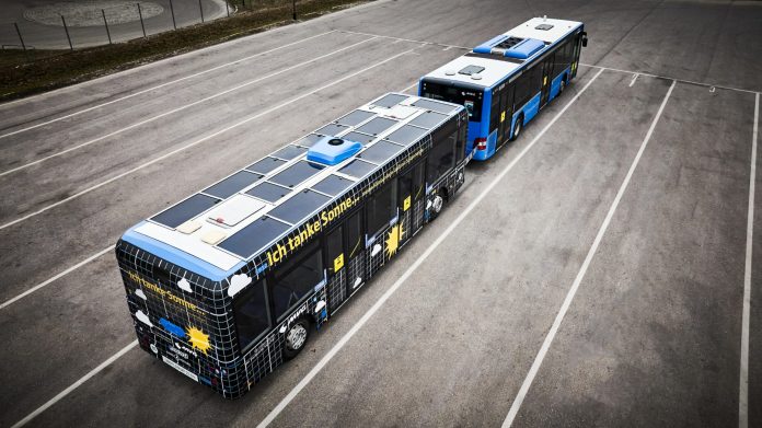 A bus will (partly) run on solar energy in Munich

