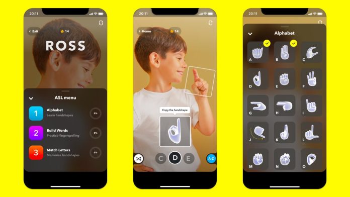  Do you want to learn sign language?  This new Snapchat filter can help.

