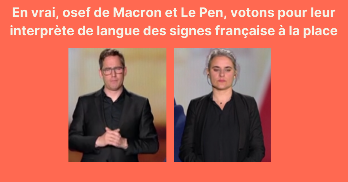 Macron-Le Pen debate: For internet users, the winners are the sign language interpreters


