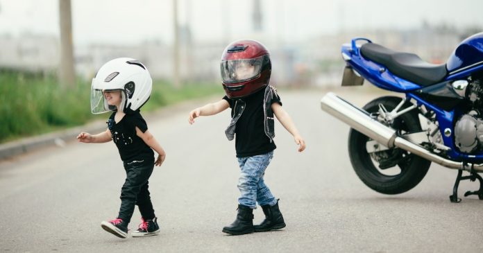Two two-year-old children escape from nursery on motorbike

