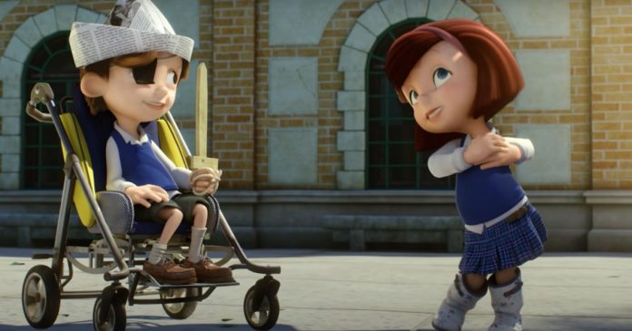  VIDEO.  A moving short film about the friendship between a healthy little girl and a disabled boy

