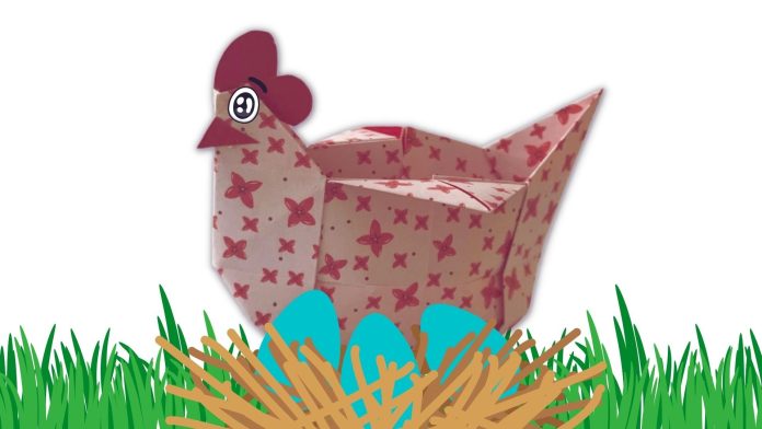  Want to fold a beautiful origami Easter chicken?  Here's the tutorial!

