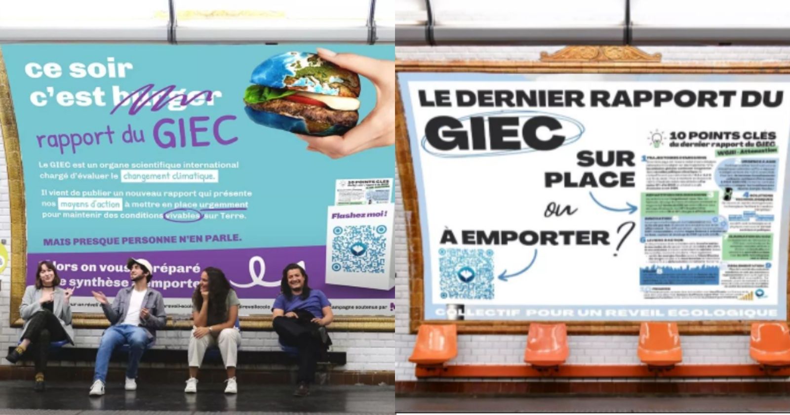 Throughout the week, the IPCC invites itself to 108 metro stations in Paris