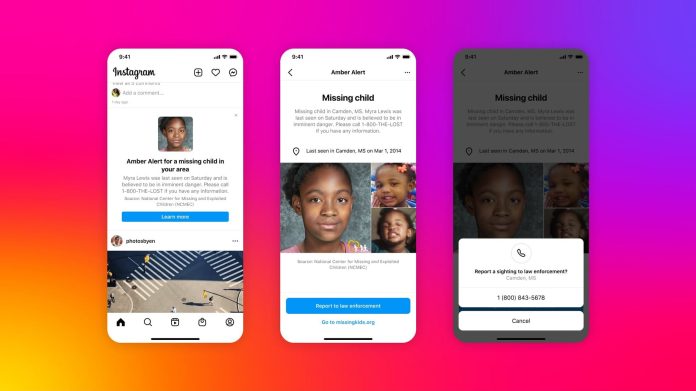 Instagram will soon be reporting child abduction warnings

